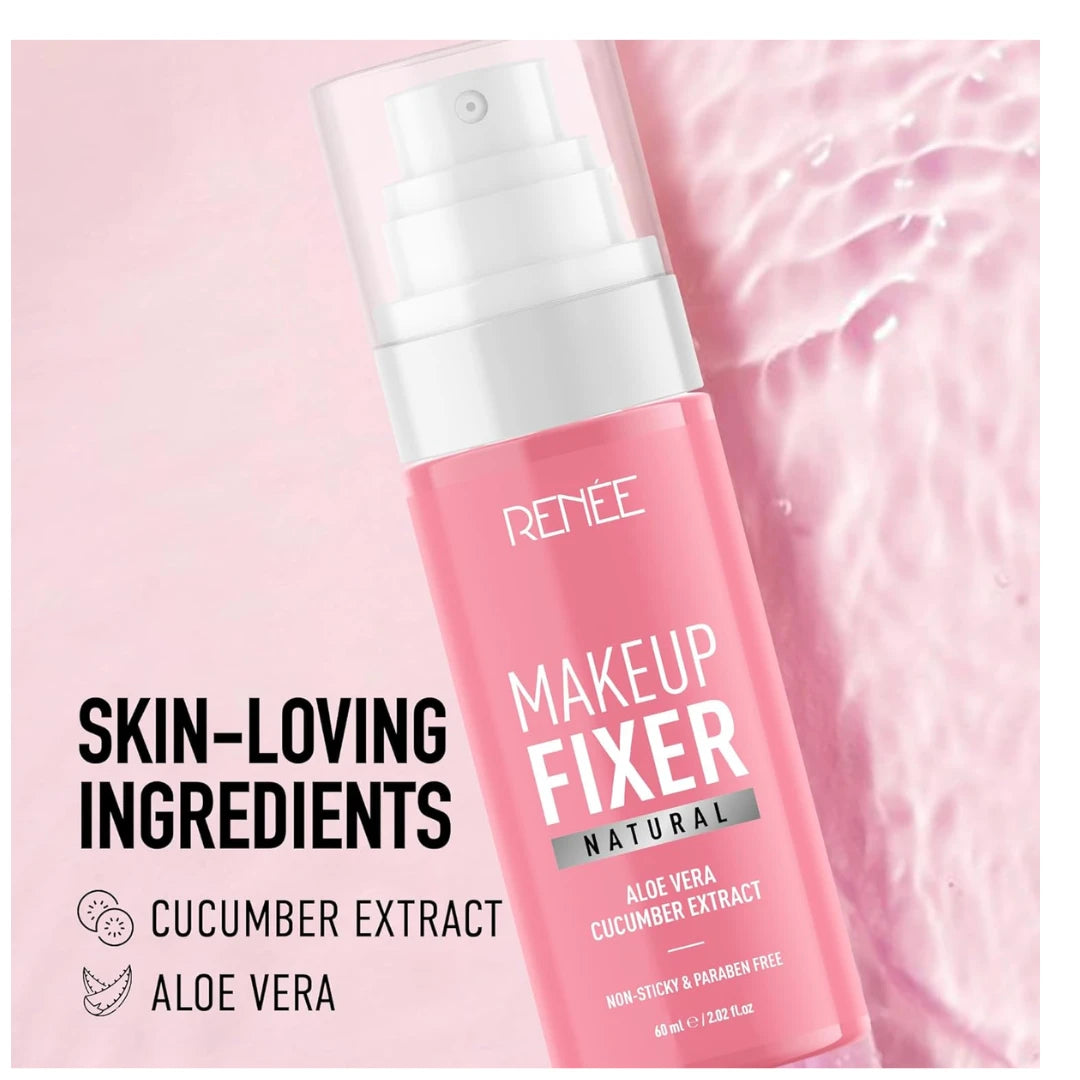 Renee Dewy Finish | With Aloe Vera & Cucumber Extract | Alcohol-Free, Hydrating Setting Spray | Vegan & Cruelty-Free | 60 ml