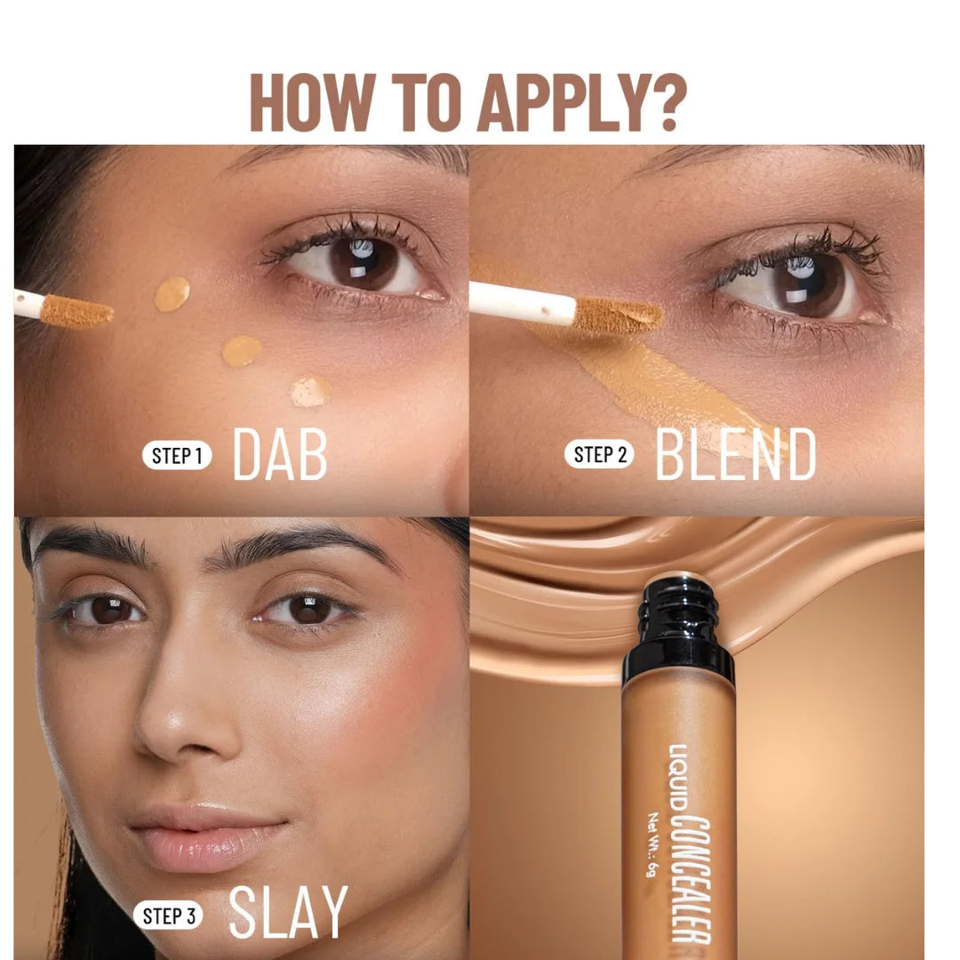 Swiss Beauty Liquid Light Weight Concealer With Full Coverage |Easily Blendable Concealer For Face Makeup With Matte Finish | Shade- Sand-Sable, 6g