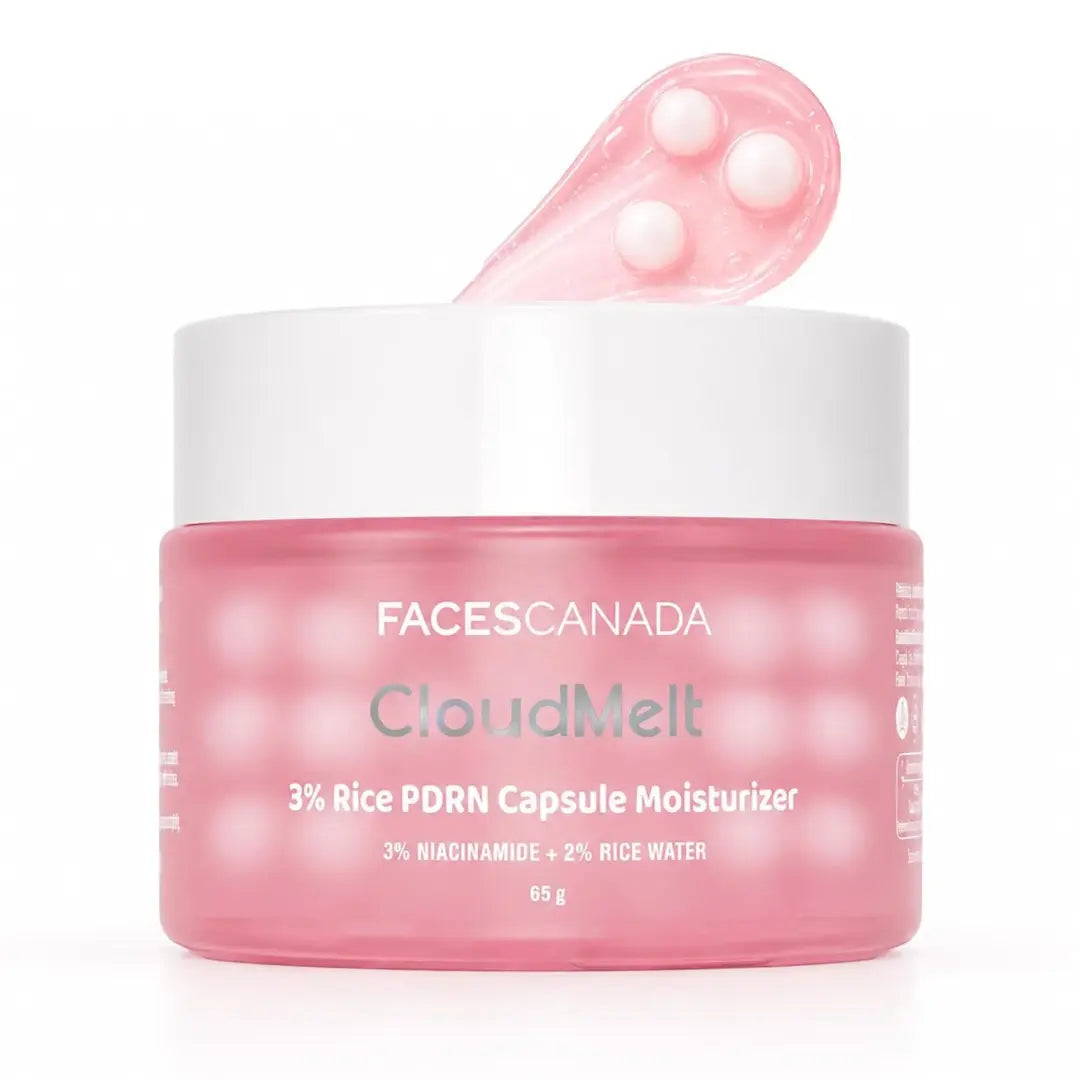 FACES CANADA CloudMelt 3% Rice PDRN Capsule Moisturizer with 3% Niacinamide, 65 gm | 13D Hyaluronic Acid & Ceramides | Skin Barrier Care | Intense Hydration | Brightening & Plump Glass-Skin Glow