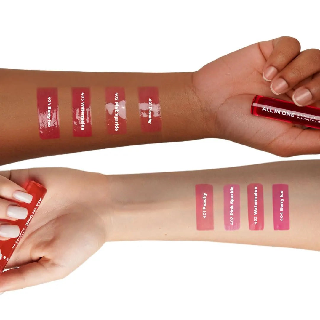 Lamel All In One Lip Tinted Plumping Oil- Watermelon, Lip Oil Tint for Pigmented Lips | Hydrating, Plumping & Glossy Lip Tint | Non-Sticky Lip Oil with Long-Lasting Tint | 3ml