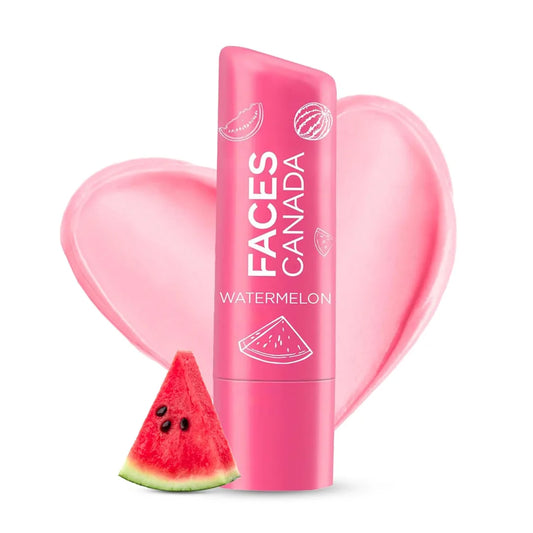 FACESCANADA Color Lip Balm - Watermelon 02, 4.5g | Pink Tint | 12HR Moisture | SPF 15 | Shea Butter, Vitamin C & E Enriched | Hydrating & Nourishing For Dry Chapped Lips | Softens Lips pack of 1