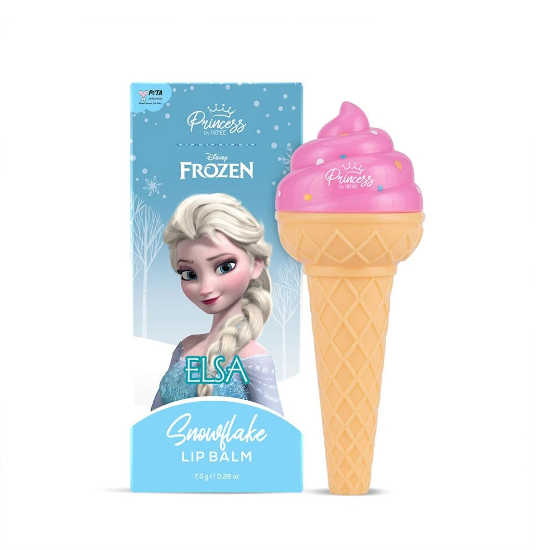 Princess by RENEE Disney Frozen Elsa Snowflake Lip Balm l Intense Moisture l Repairs Flaky & Cracked Lips l Enriched with Vitamin E, Shea & Cocoa Butter l Paraben Free l For Pre-Teen Girls l 7.5 g