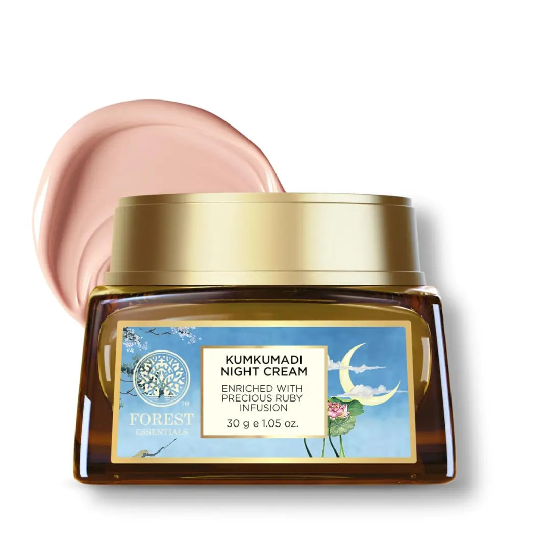 Forest Essentials Kumkumadi Ayurvedic Night Cream | Unique Formula Contains Precious Ruby Extracts | Brightens Skin, Reduces Pigmentation & Blemishes