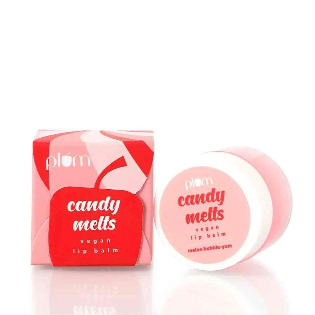 Plum Candy Melts Vegan Lip Balm | Berry Feast | For Dry & Chapped Lips | Natural SPF with Vitamin A | Natural UV Protection | Ultra Moisturization | Added Shine | 100% Vegan | Paraben Free | 12g