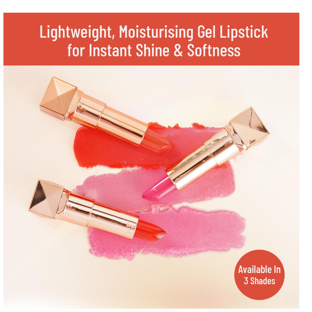 Swiss Beauty Glitter Color Change Gel Lipstick | Moisturising | Glossy Finish | Gives a Natural Colour | Lightweight | Shade-01, 3.6gm