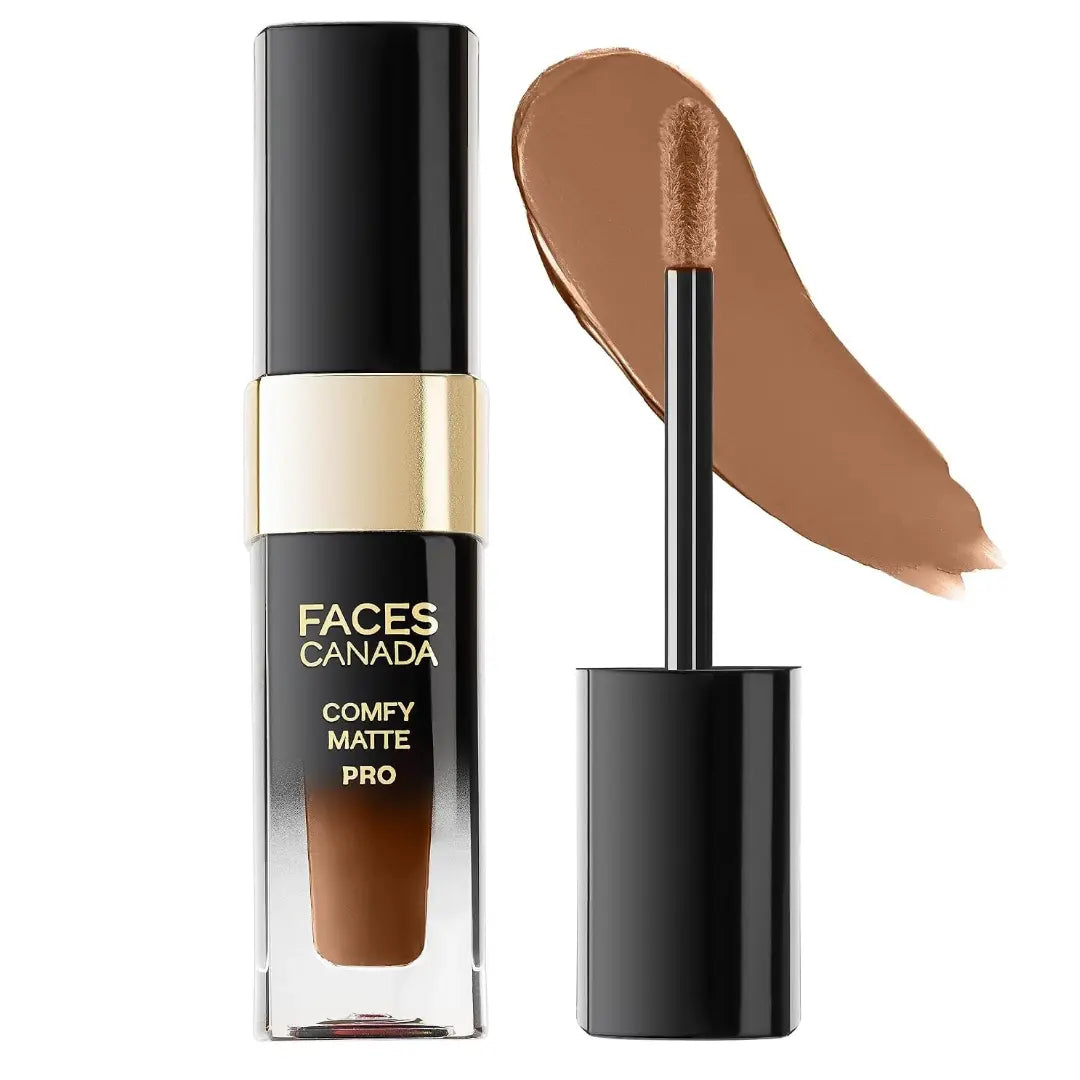 FACES CANADA Comfy Matte Pro Liquid Lipstick -5.5 ml | 10HR Longstay | Intense Color | Macadamia Oil & Olive Butter Infused | Lightweight Super Smooth | No Dryness | No Alcohol