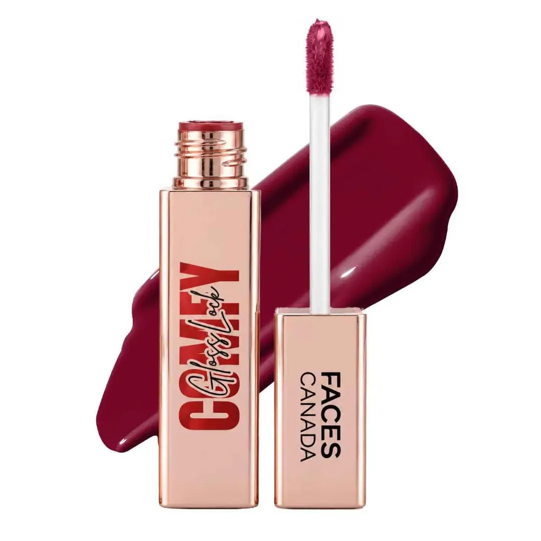 FACES CANADA Comfy GlossLock Liquid Lipstick - 4ml | Rich Vinyl Shine | Glass Lip Effect | Hyaluronic Acid & Shea Butter | Non-Sticky | Lightweight | Transfer Resistant | Nourishing | Long Stay