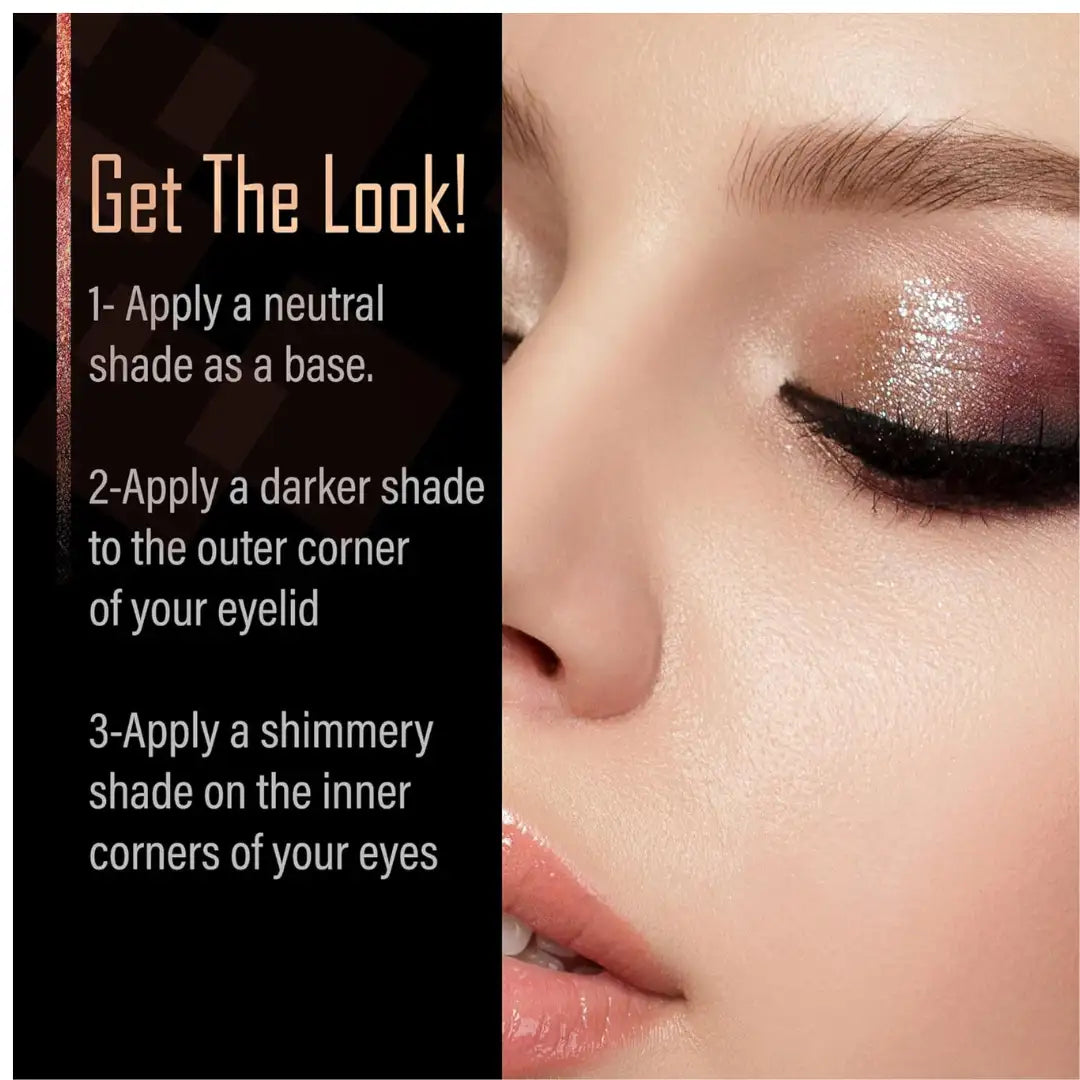 FACES CANADA Starry Eyes Eye Shadow Palette - Twilight 02, 16g | Shimmer & Matte Shades | Long Lasting & Highly Pigmented | Smudge Proof & Sweat Resistance | One Stroke Application | Luxurious Finish