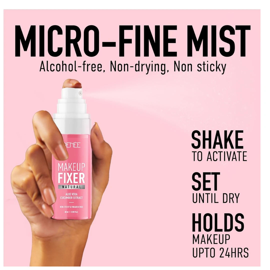 Renee Dewy Finish | With Aloe Vera & Cucumber Extract | Alcohol-Free, Hydrating Setting Spray | Vegan & Cruelty-Free | 60 ml