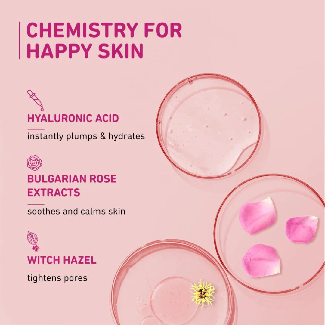 Plum Bulgarian Valley Rose Water Face Toner | for Oily Acne Prone Dry Combination Skin | with Hyaluronic Acid | Hydrating & Pores Tightening | Balances pH Levels | Alcohol-Free | Women & Men | 150ml