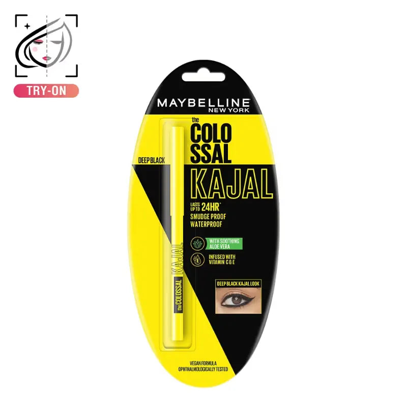 Maybelline New York The Colossal Kajal 24Hour Smudge Proof - Deep Black (0.35g)