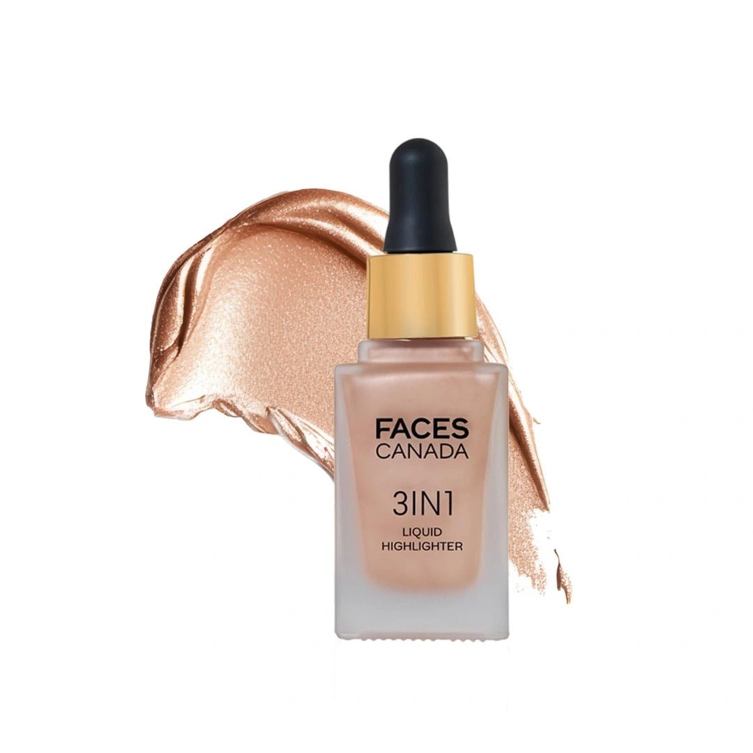 FACES CANADA 3 in 1 Liquid Highlighter – Rose Gold 03, 15ml - Deals999