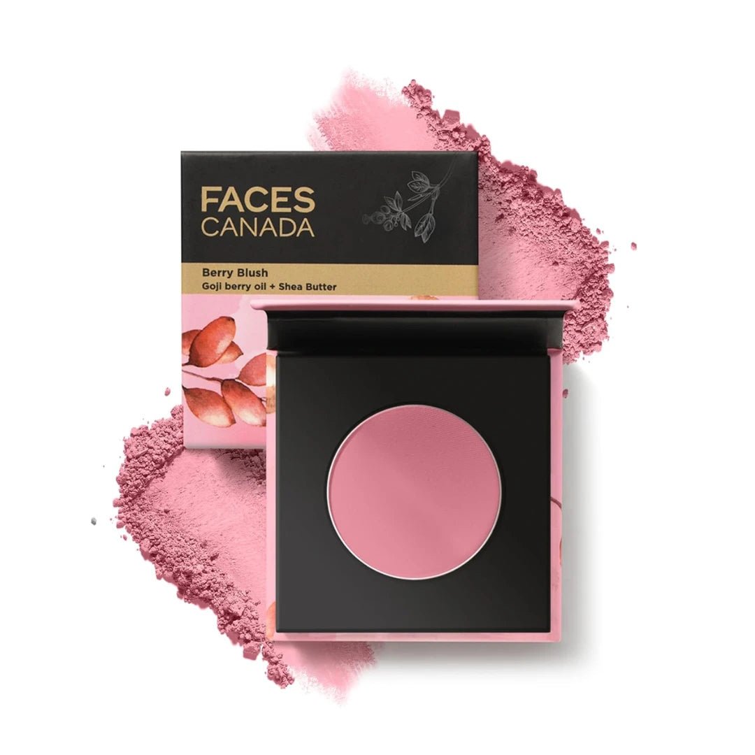 FACES CANADA Berry Blush - Love Vibes Only 03, 4g | Lightweight Long Lasting Ultra - Matte HD Finish | Silky Smooth Texture | Melts Effortlessly & Buildable | Absorbs Oil | Shea Butter | Vitamin A & C - Deals999