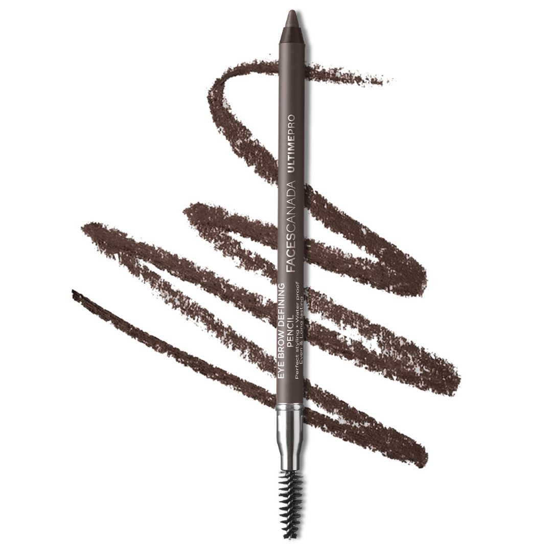 FACES CANADA Ultime Pro Eyebrow Defining Pencil - Tan 01, 1.2 g | Gel Gliding, Long Lasting Color Pay Off | Natural Looking Brows | With Spoolie Brush | Waterproof, Transferproof & Smudgeproof - Deals999
