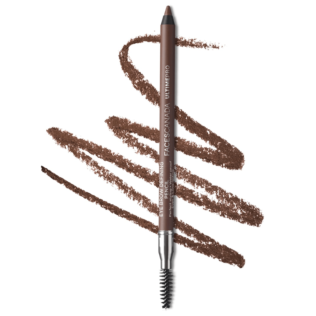 FACES CANADA Ultime Pro Eyebrow Defining Pencil - Tan 01, 1.2 g | Gel Gliding, Long Lasting Color Pay Off | Natural Looking Brows | With Spoolie Brush | Waterproof, Transferproof & Smudgeproof - Deals999
