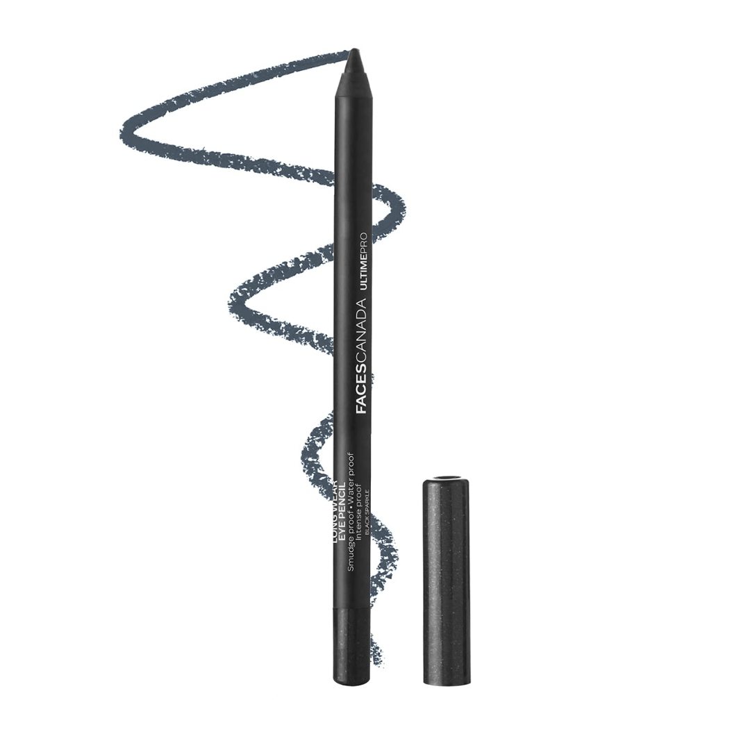 FACES CANADA Ultime Pro Longwear Eye Pencil - Dark Sparkle 03, 1.2 g | 8 Hr Long Stay | Smooth One Stroke Application | Intense Color Pay Off | Soft Blendable Formula | Smudge Proof | Water Proof - Deals999