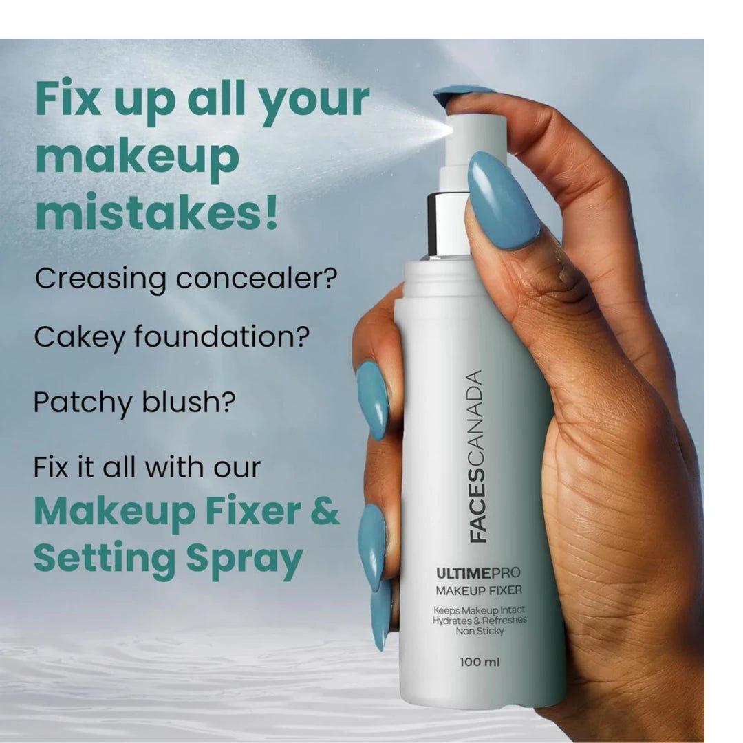 FACES CANADA Ultime Pro Makeup Fixer, 100 ml | Long Lasting Makeup Setting Spray | Keeps Makeup Intact | Hydrates, Soothes & Refreshes Skin | Hyaluronic Acid & Vitamin E Enriched | No Alcohol - Deals999
