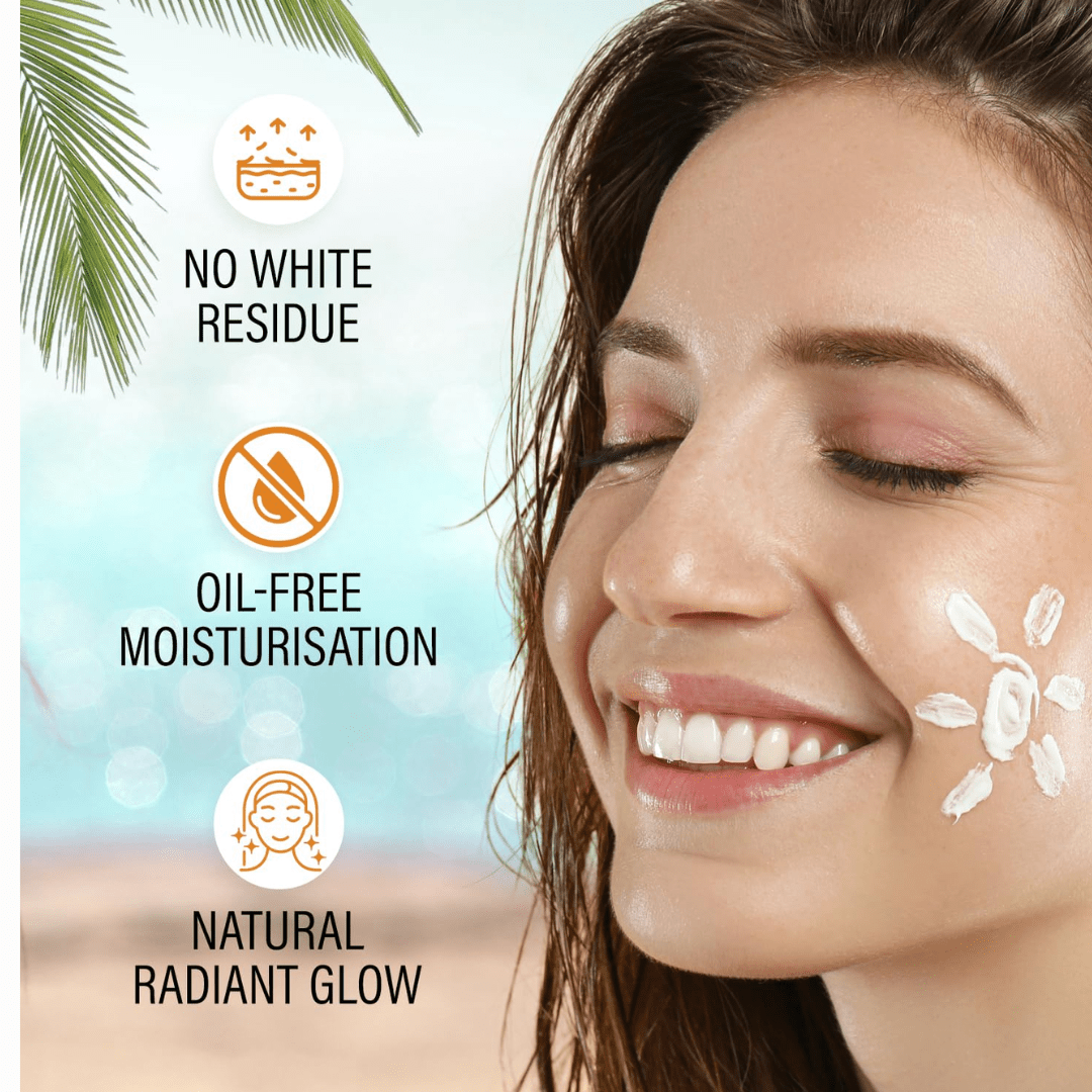FACESCANADA Sunscreen Lotion, 100ml | SPF 50 PA+++ | Oily Protects From UVA & UVB Rays | 1% Hyaluronic Acid & Vitamin C | Lightweight | No White Cast | Natural Radiant Glow| No Alcohol | No Parabens - Deals999