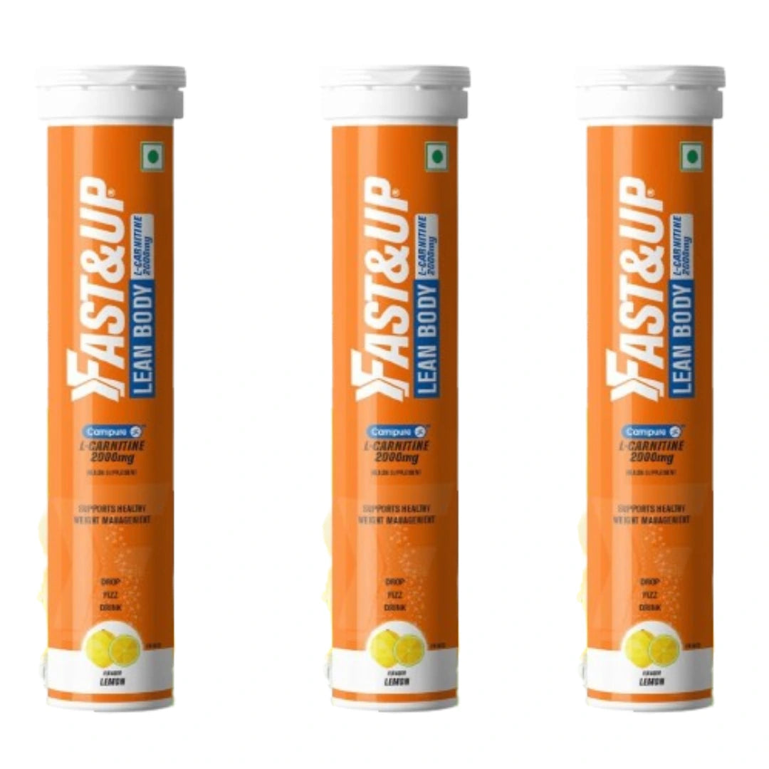 Fast&Up L-Carnitine Lean Body - Helps Convert Fat into Energy, 2000 mg Pack of 20 (pack of 3)