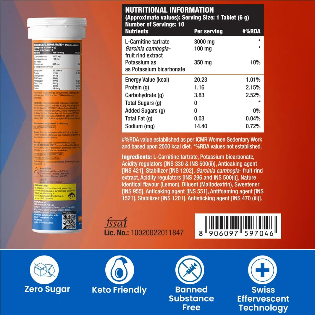Fast&Up L-Carnitine 3000mg (Pack of 2) | Lemon | Tablets Deals999 Fast&Up L-Carnitine 3000mg (Pack of 2) | Lemon | Tablets Deals999