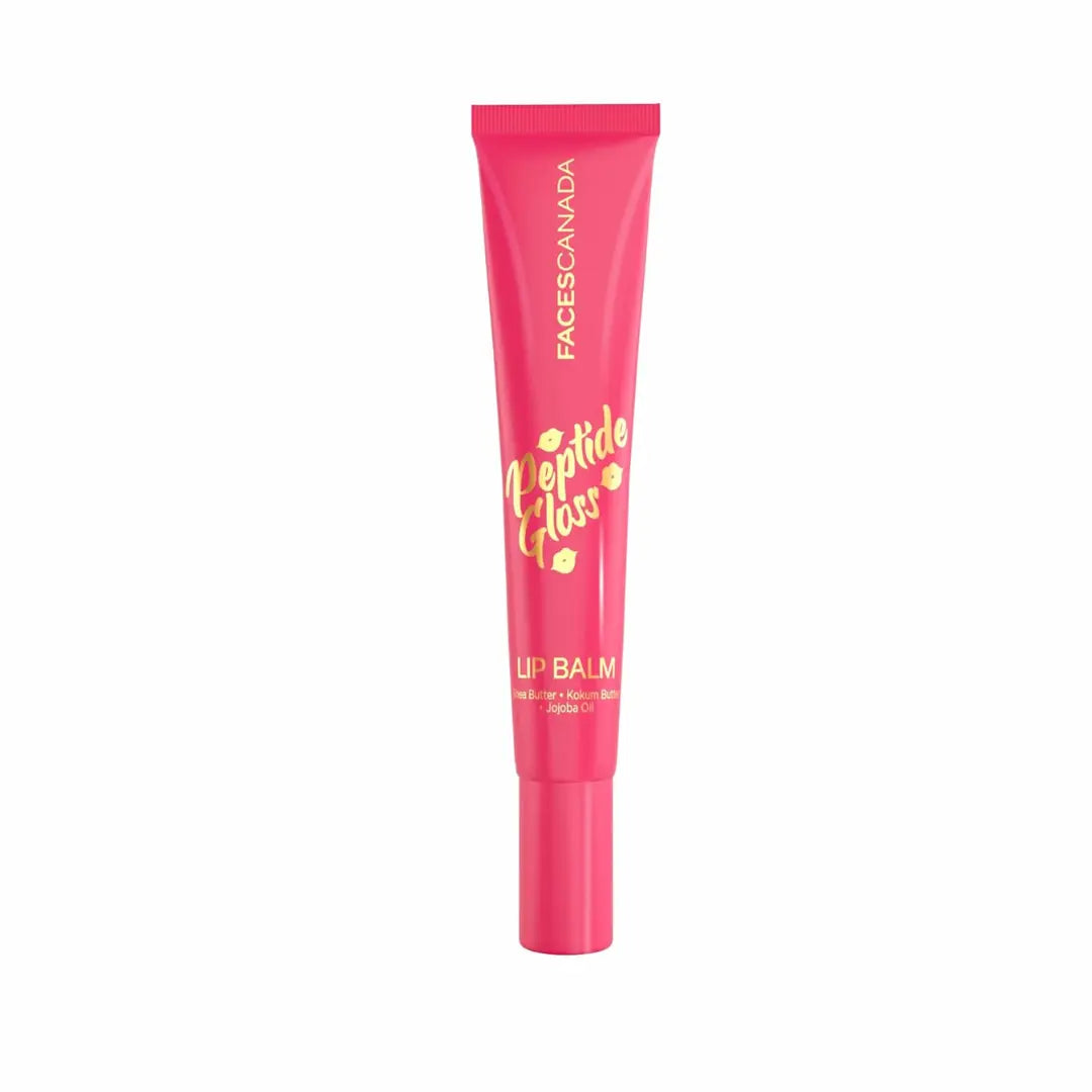 FACES CANADA Peptide Gloss Lip Balm - Mocha Melt 01, 10 ml | Tinted Lip Balm | Deeply Nourishing | Lightweight | Soft & Smooth Finish | Overnight Lip Treatment | With Butters & Hyaluronic Acid Infused