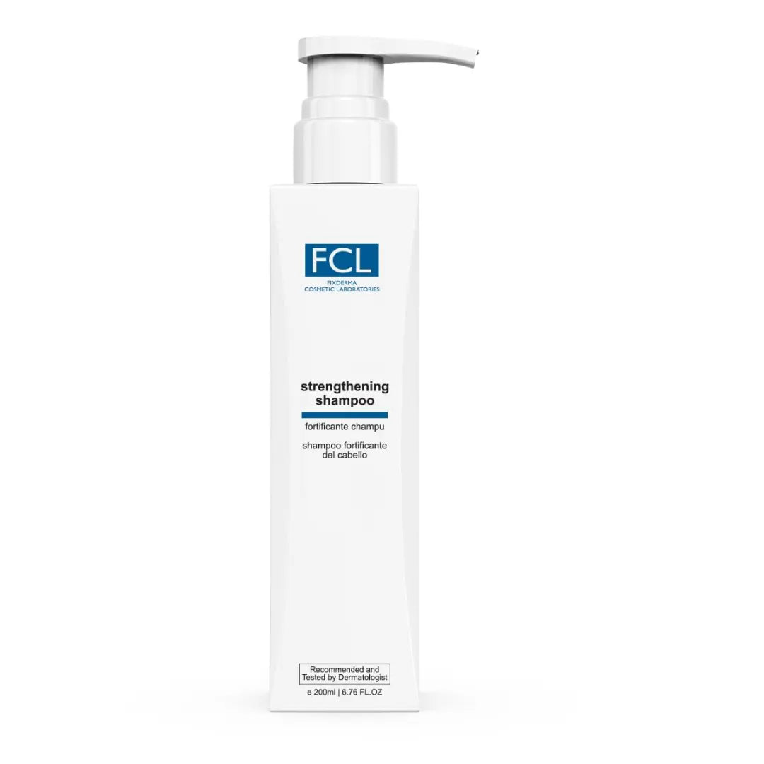 FIXDERMA Strengthening Shampoo| Strengthens Hair | Controls Hair Fall | Reduces Frizz | Promotes Hair Growth | Cleans Scalp | Mild Shampoo | Paraben & Sulphate Free - 200 Ml