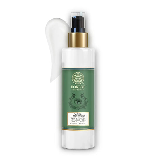Forest Essentials Hydrating Facial Moisturiser Sandalwood & Orange Peel with SPF 30 PA++ | Ayurvedic Moisturiser for Normal to Dry Skin | Hydrating Daily Face Lotion with Sun Protection
