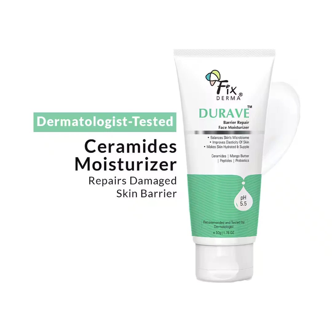 Fixderma Durave Barrier Repair Face Moisturizer with Ceramide, Peptide & Mango butter - Deals999