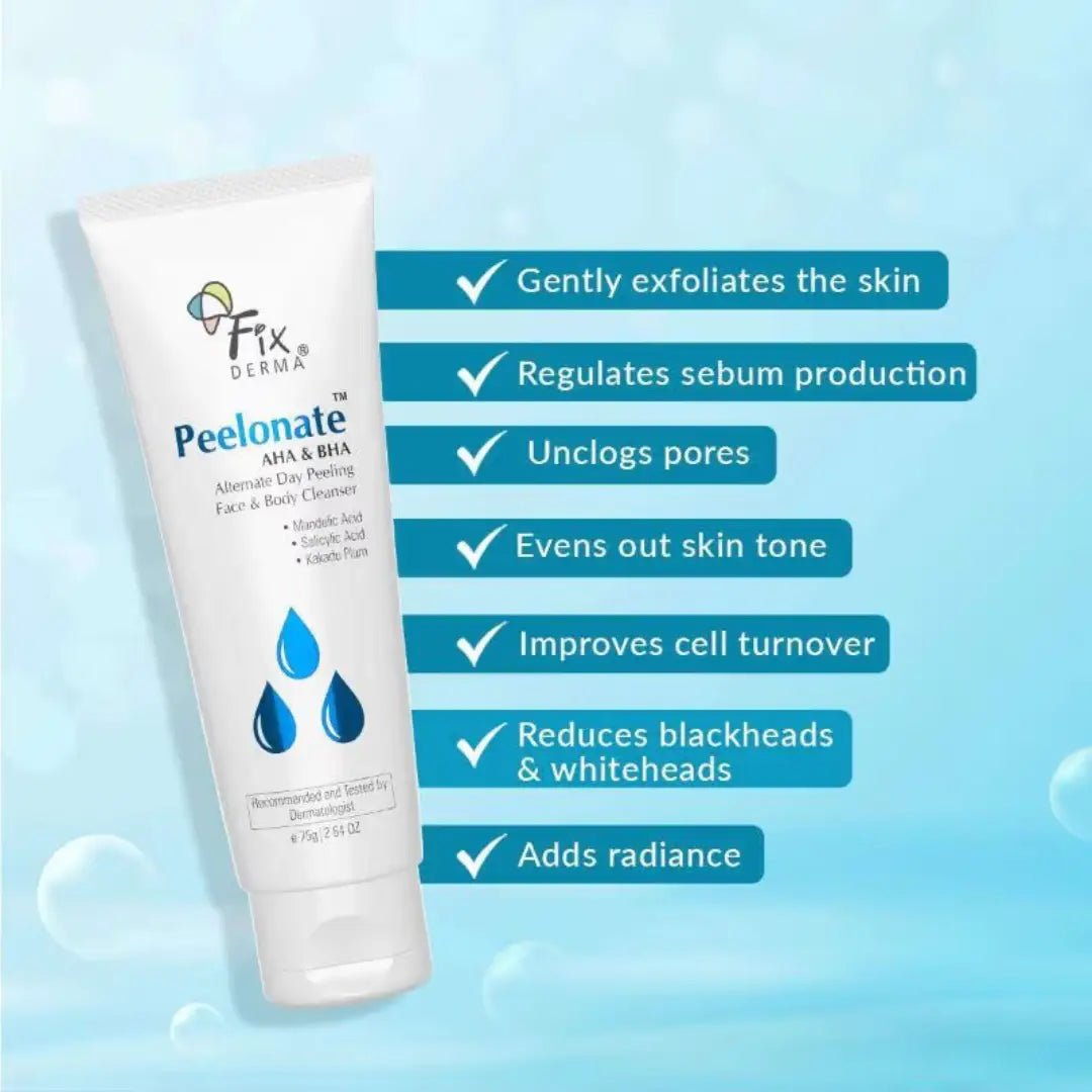 Fixderma Peelonate AHA & BHA Face Cleanser (75 g) - Deals999