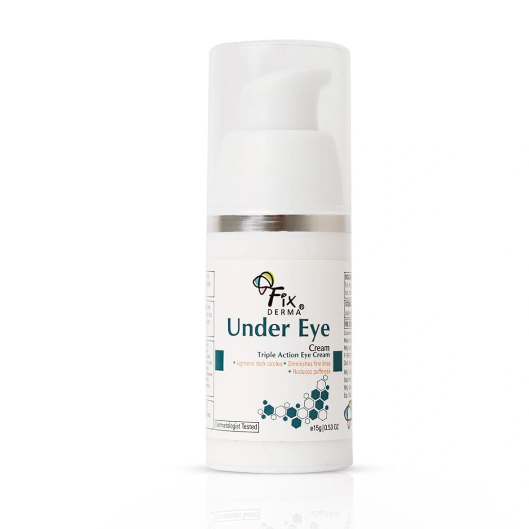 Fixderma Under eye cream | For Dark circles| Controls puffiness | Diminishes under eye ageing | Prevents fine lines | Sooths under eye| Youthful eyes | Safe & Effective cream| Paraben free - 15g - Deals999