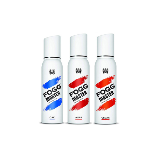 Fogg Master (Oak, Agar & Cedar) Fragrance Deodorant Body Spray For Men, 120 Ml (Pack Of 3)