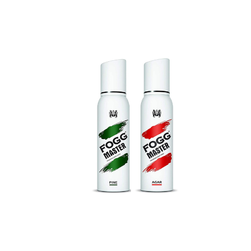Fogg Master agar,pine, Fragrance Body Spray - For Men(combo) Deodorant Spray - For Men & Women (240 ml, Pack of 2)
