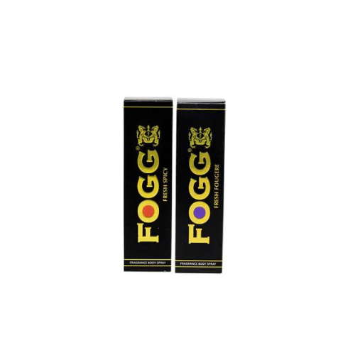 Fogg Combo of Fresh Deodorant Spicy and Fougere Black Series For Men, 120ml (Set of 2)