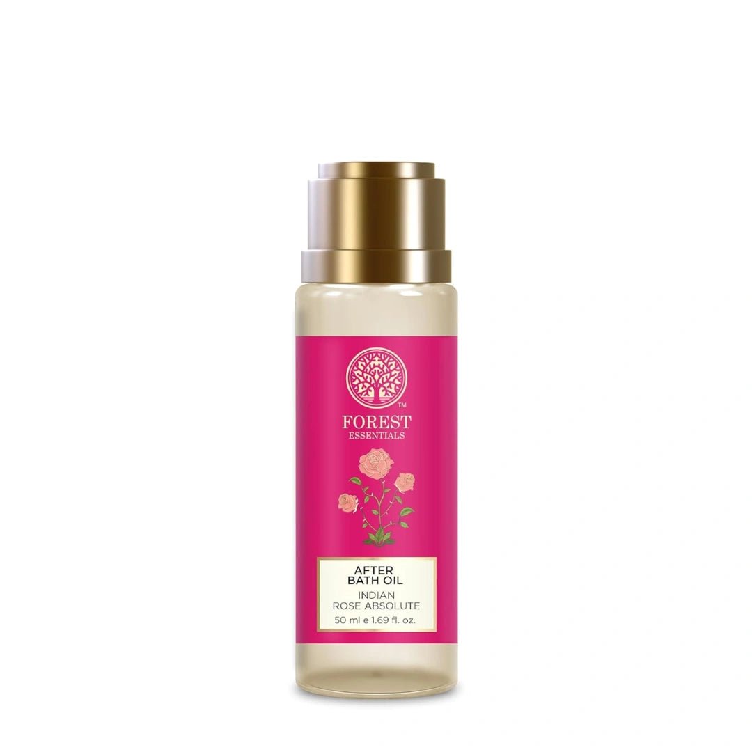 Forest Essentials After Bath Oil Indian Rose | After Shower on Wet Skin 50ml - Deals999