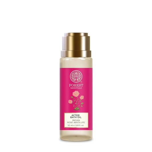 Forest Essentials After Bath Oil Indian Rose | After Shower on Wet Skin 50ml - Deals999