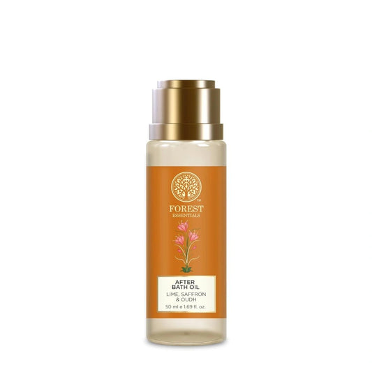Forest Essentials- After Shower on Wet Skin, After Bath Oil Lime Saffron Oudh (50ML) - Deals999