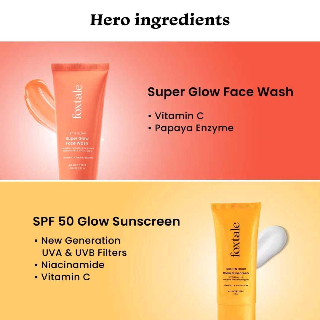 Foxtale Bright Start Duo Tan Removal + Sun Protection (2pcs) - Deals999