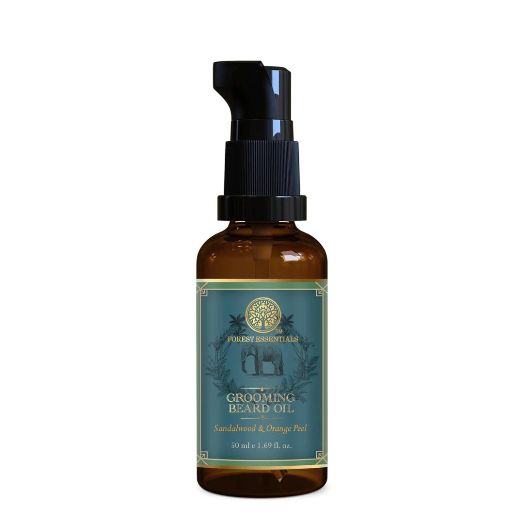 Forest Essentials Grooming Beard Oil | Light, Non-Greasy Ayurvedic Beard Growth Oil | For Daily Use