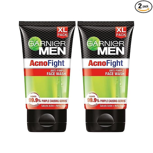 Garnier Men, Anti-Pimple Face Wash, Repairs Skin & Balances Oils, AcnoFight, 2 x 150g (pack of 2)