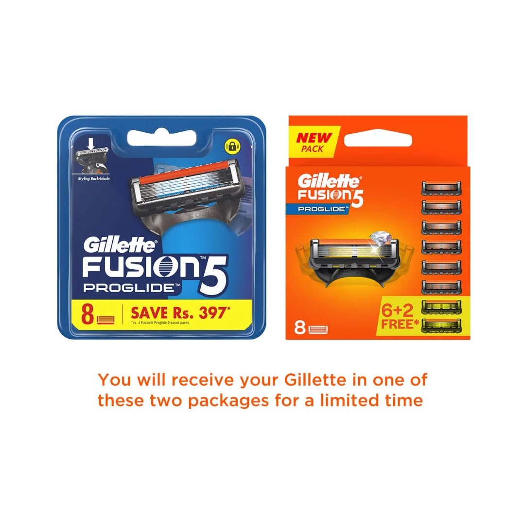 Gillette Fusion Proglide Blades for men with styling back blade - 8 count for Perfect Shave and Perfect Beard Shape - Deals999