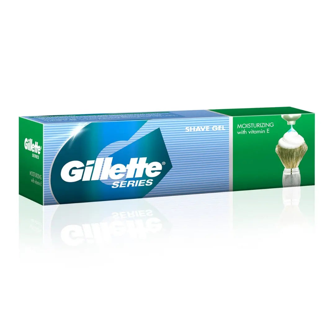 Gillette Shave Gel - Moisturizing With Vitamin E, 60g Carton