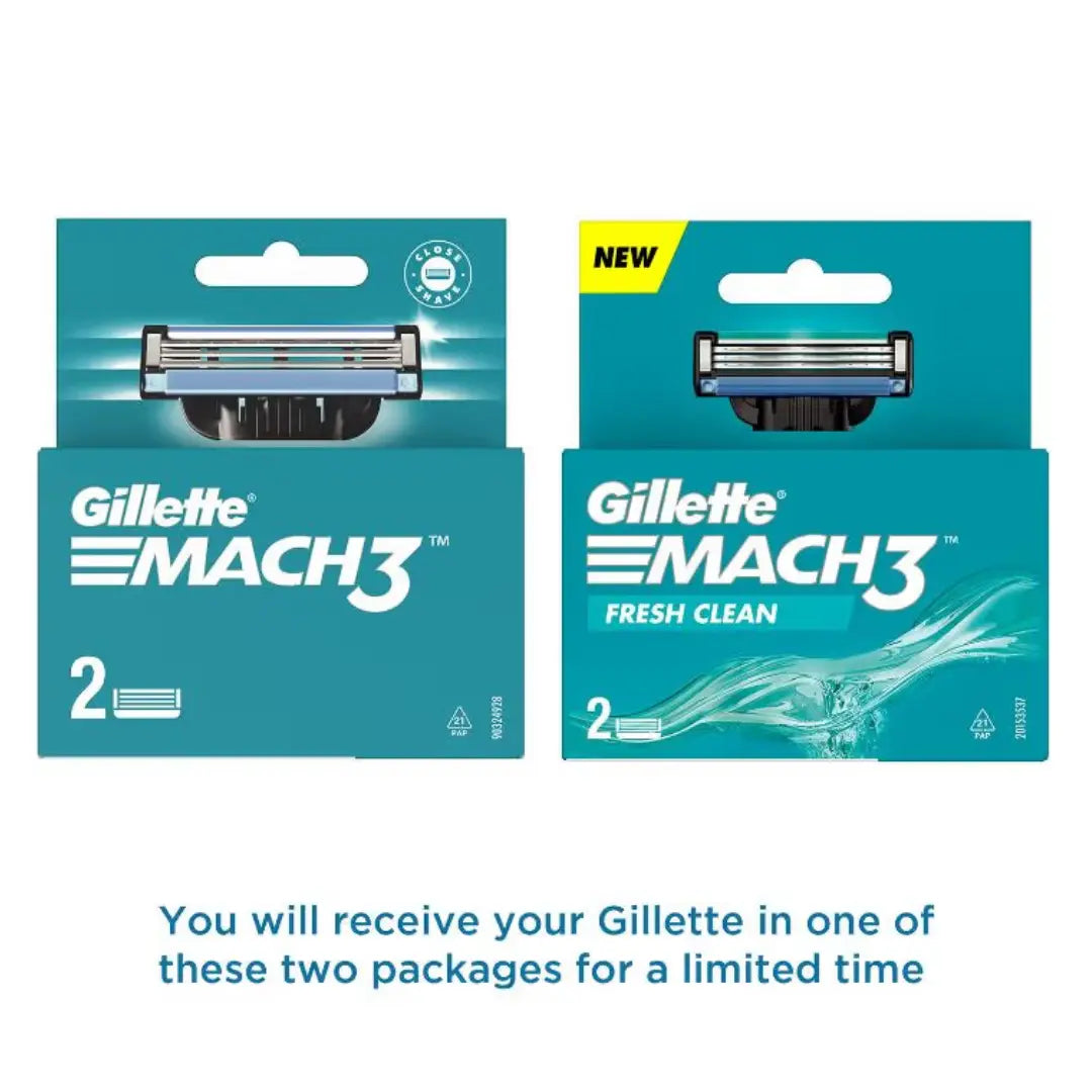 Gillette Mach 3 Manual Shaving Razor Blades - 2s Pack (Cartridge)