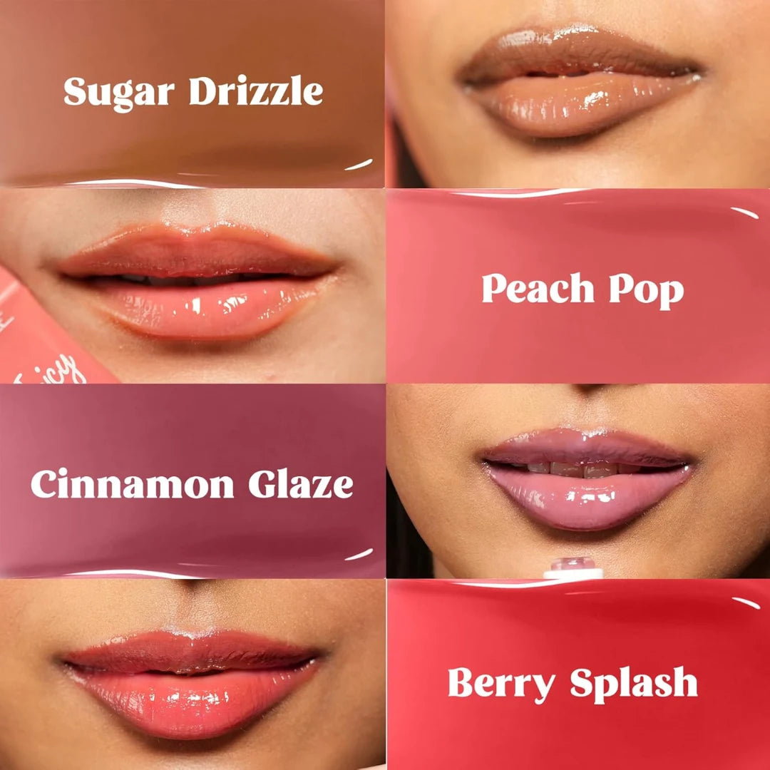 RENEE Juicy Fix Tinted Lip Balm | Shiny, Glossy Finish | Protects Lips With SPF 30 | Repairs & Nourishes Dry, Flaky Lips | With Peptides, Ceramides & Hyaluronic Acid | 10 g