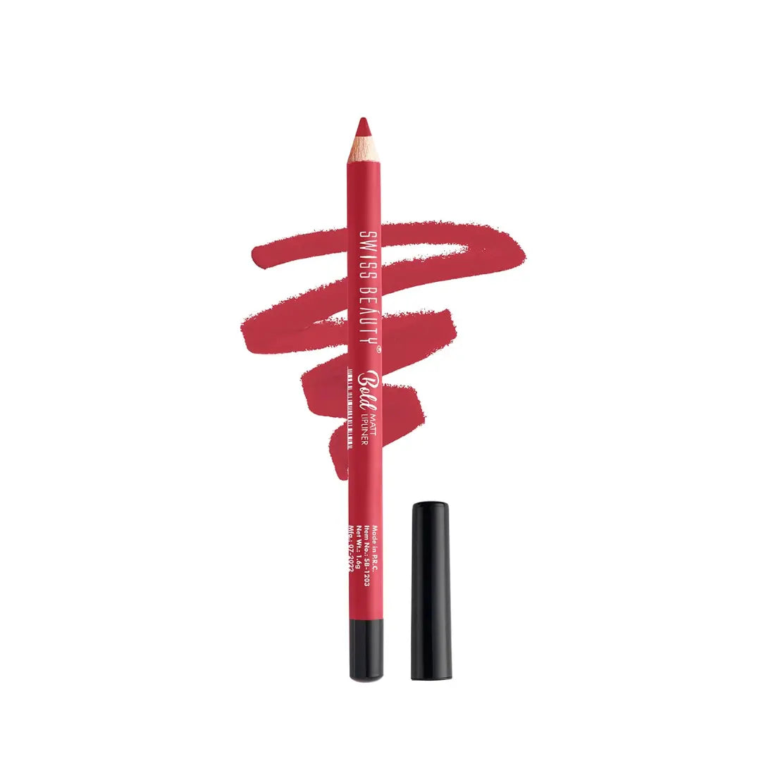 Swiss Beauty Bold Matt Lip Liner | Long-lasting |Matte Finish | Non-drying | Shade-04, 1.6gm