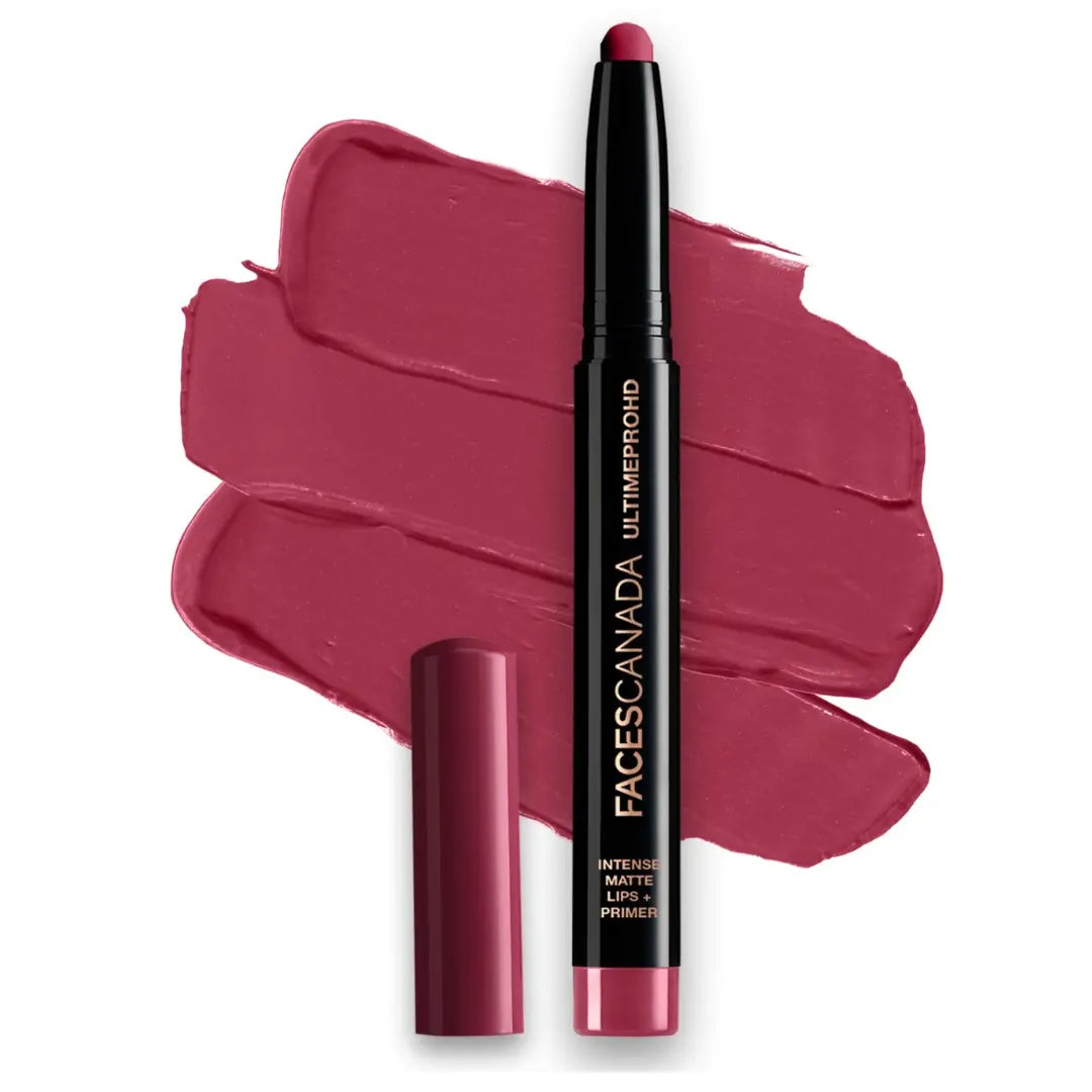 FACES CANADA Ultime Pro HD Intense Matte Lipstick + Primer - Magnetic (Nude), 1.4g | 9HR Long Stay | Flawless HD Matte Finish | Intense Color | Lightweight | Smooth Glide | Primer Infused