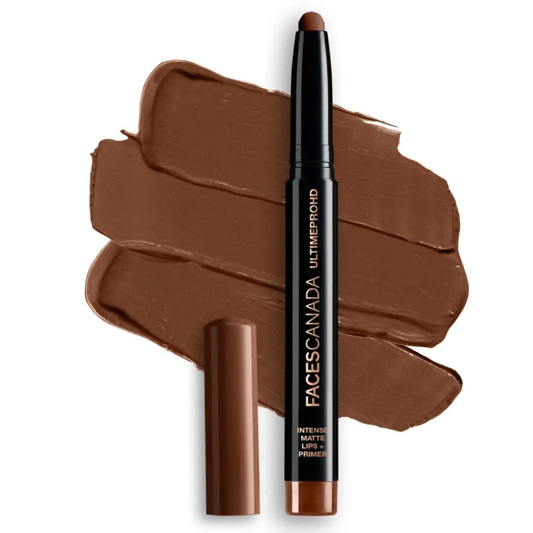 FACES CANADA Ultime Pro HD Intense Matte Lipstick + Primer - Magnetic (Nude), 1.4g | 9HR Long Stay | Flawless HD Matte Finish | Intense Color | Lightweight | Smooth Glide | Primer Infused