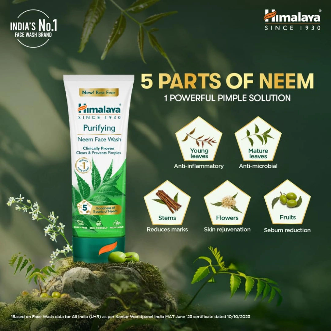 Himalaya Purifying Neem Face Wash  |Clears and Prevents Pimples & Acne 400ml