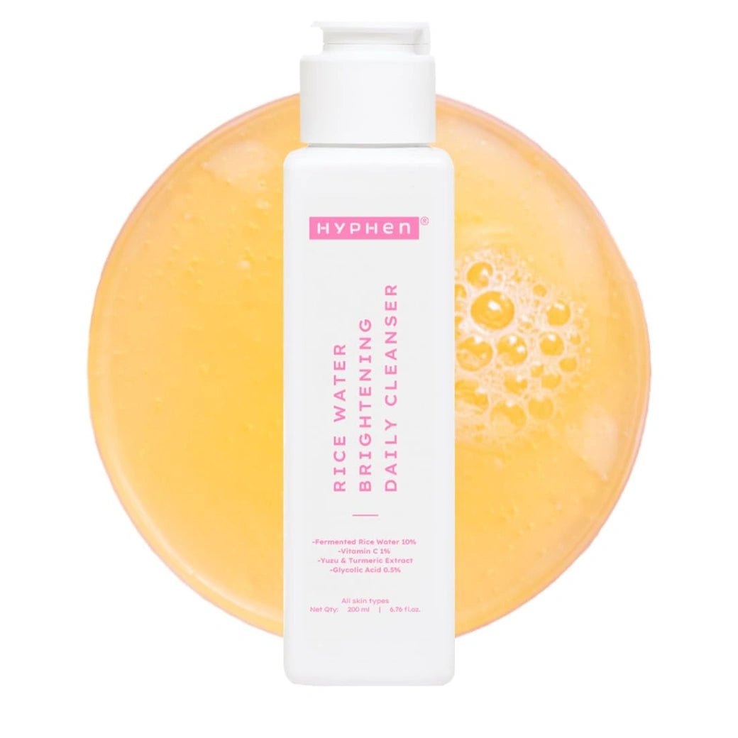 Hyphen 10% Rice Water Brightening Face Wash | With 1% Vitamin C, 0.5% Glycolic Acid & Yuzu Extract | Reduces Dark Spots & Pigmentation | For All Skin Types | Gentle Cleanser for Women & Men- 200 ml - Deals999