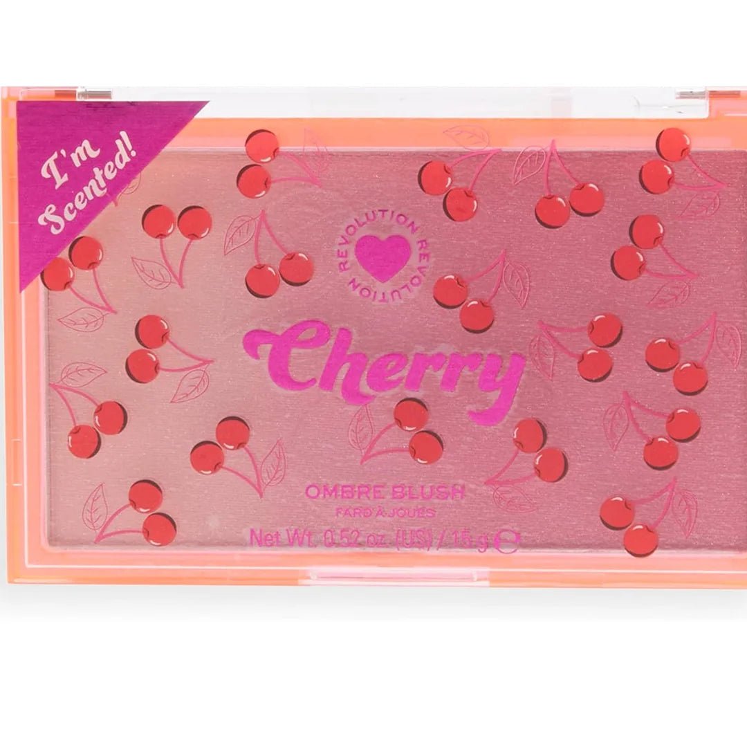 I Heart Revolution Makeup Blush, Pressed Powder Blusher, Highly Pigmented, Vegan & Cruelty - Free, Cherry Ombre, 15g - Deals999