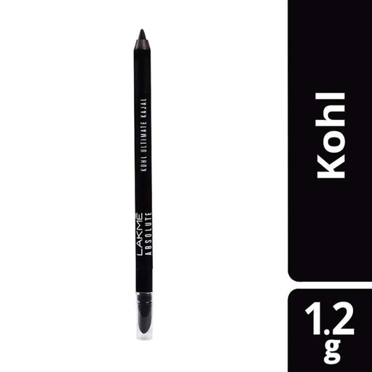 Lakme Absolute Ultimate Kohl Kajal, Black, Water Resistant, Lasts Upto 16 Hrs, 1.2 g